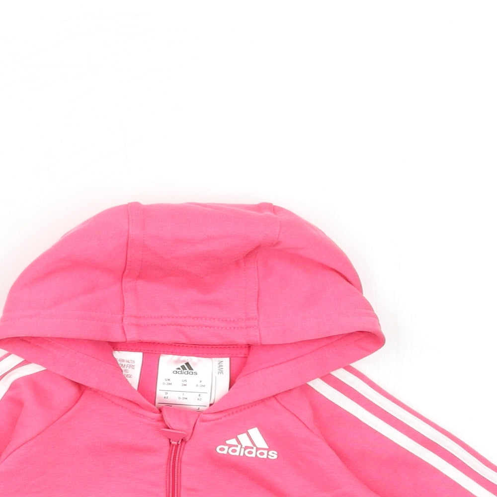 adidas Baby Pink   Full Zip Jumper Size 0-3 Months