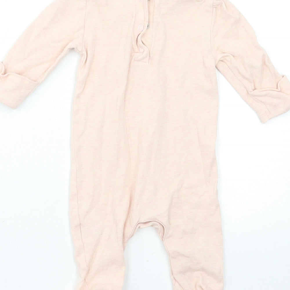 mamas & papas Baby Pink   Babygrow One-Piece Size 0-3 Months  - rabbit