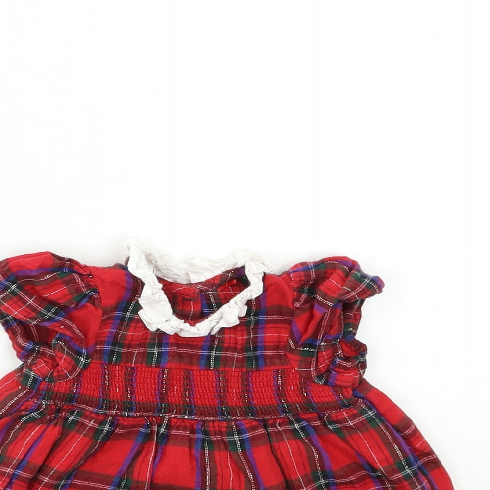 TU Baby Red Check  Tutu Dress  Size 0-3 Months