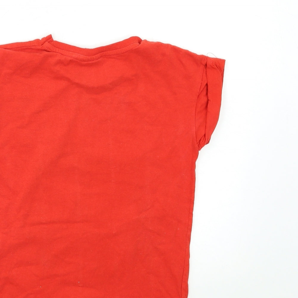 Disney Girls Red   Basic T-Shirt Size 10-11 Years  - Minnie mouse