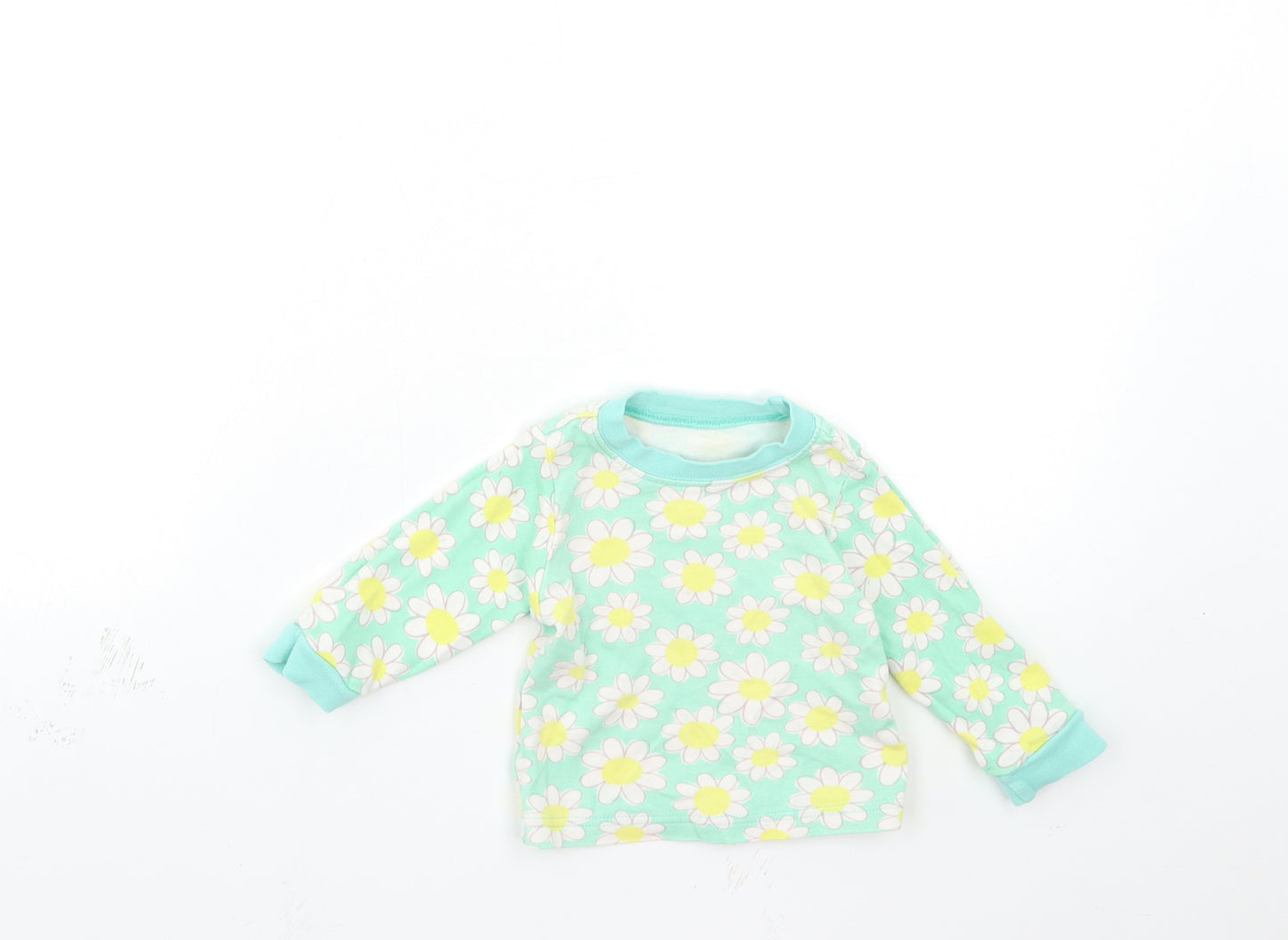 Nutmeg Baby Green Floral  Basic T-Shirt Size 6-9 Months