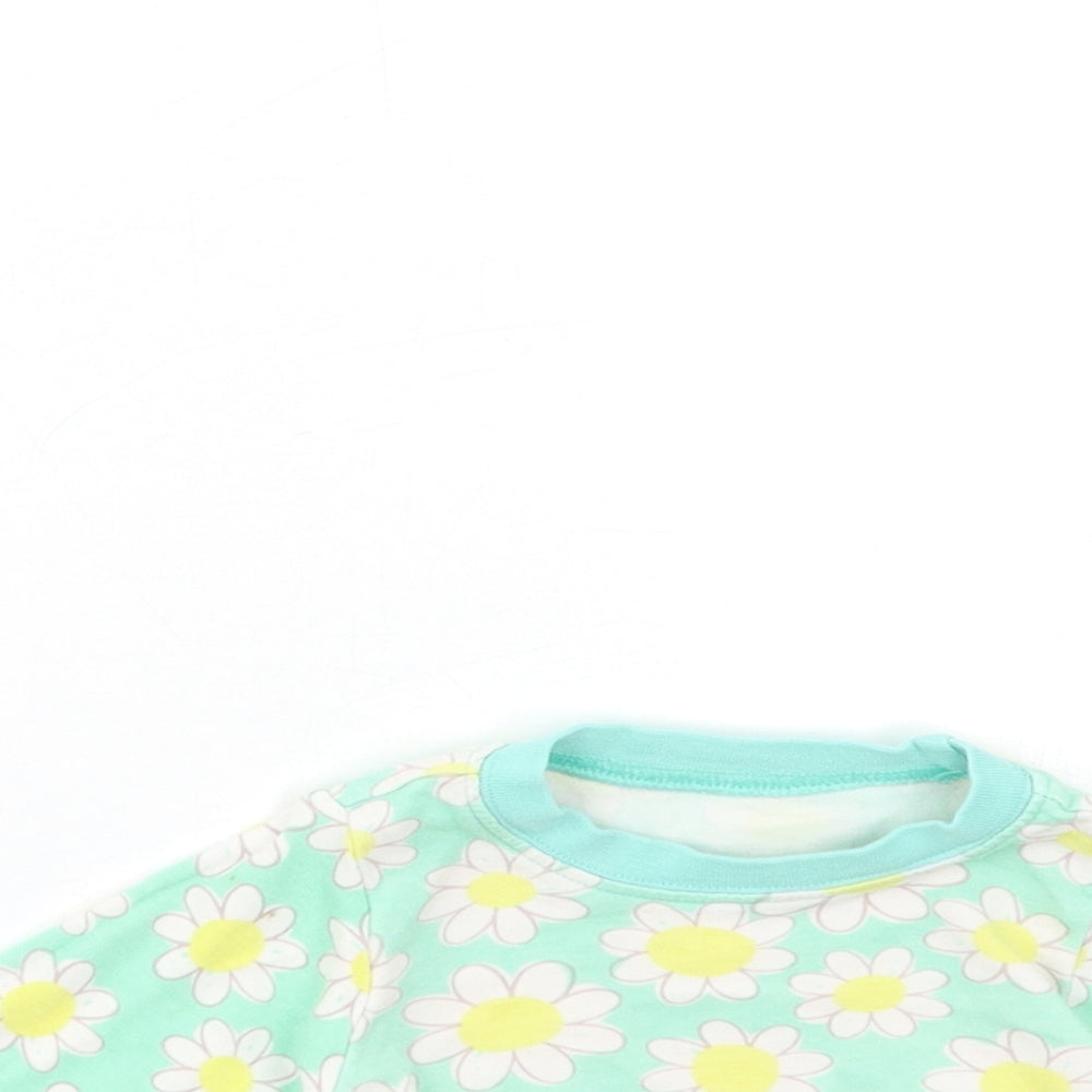 Nutmeg Baby Green Floral  Basic T-Shirt Size 6-9 Months