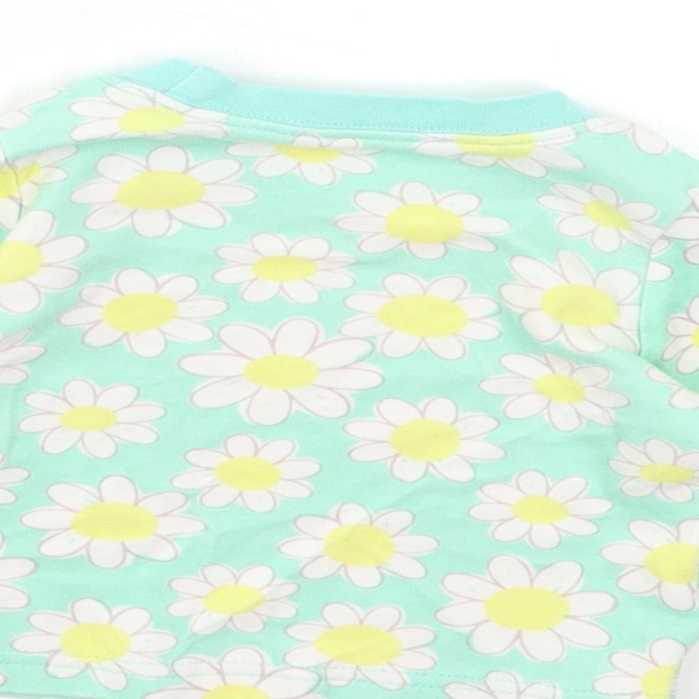 Nutmeg Baby Green Floral  Basic T-Shirt Size 6-9 Months