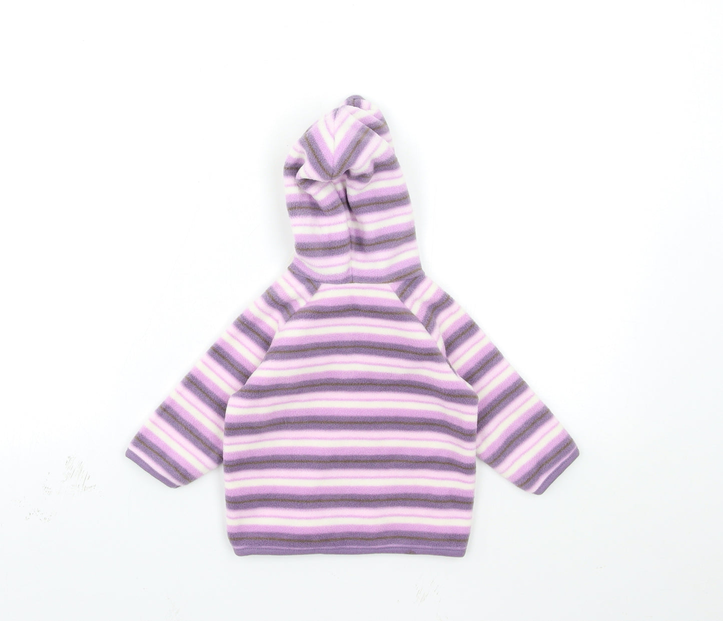 Cherokee Baby Purple Striped Fleece Pullover Jumper Size 0-3 Months