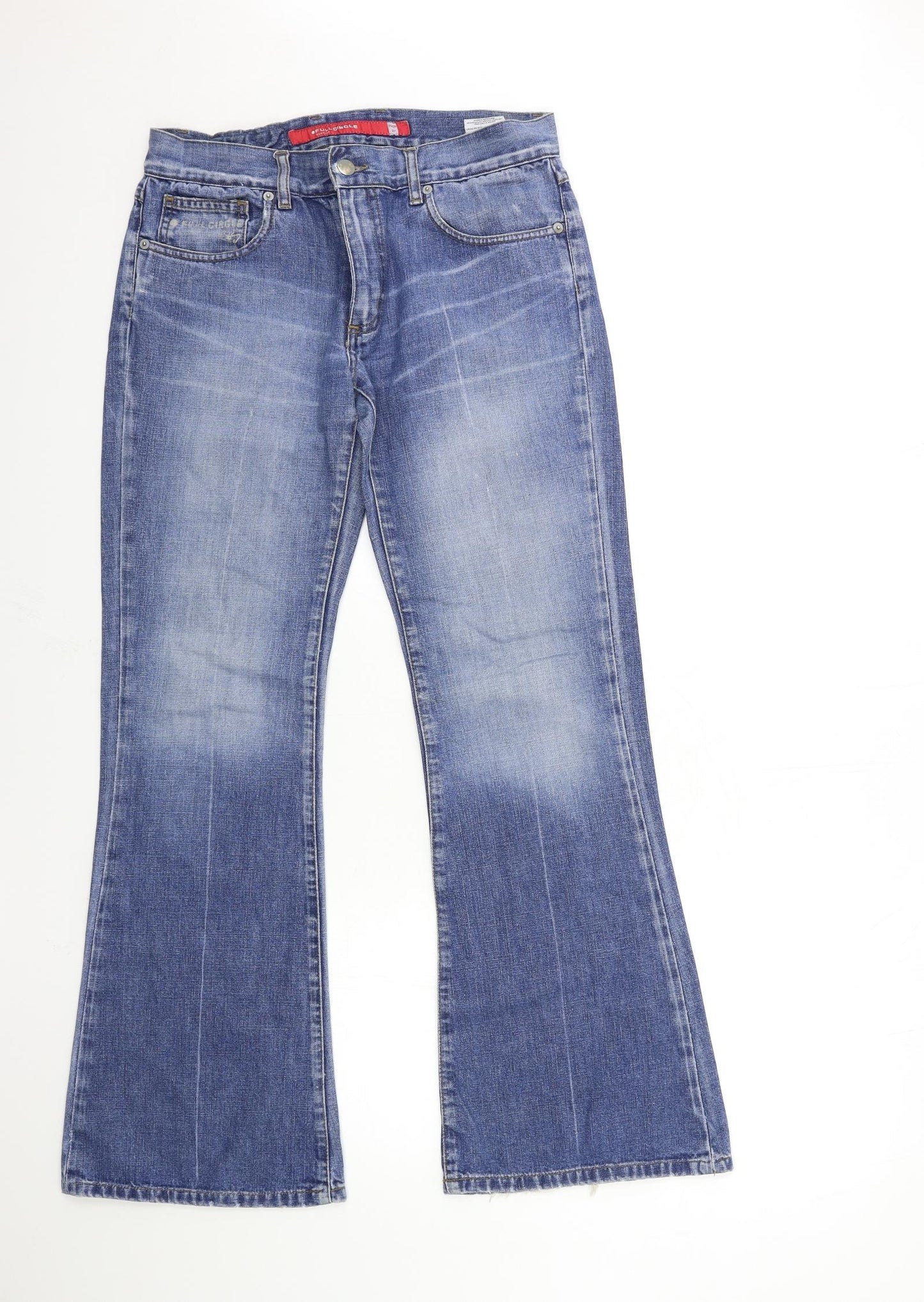 Full Circle Womens Blue  Denim Flared Jeans Size 31 in L30 in