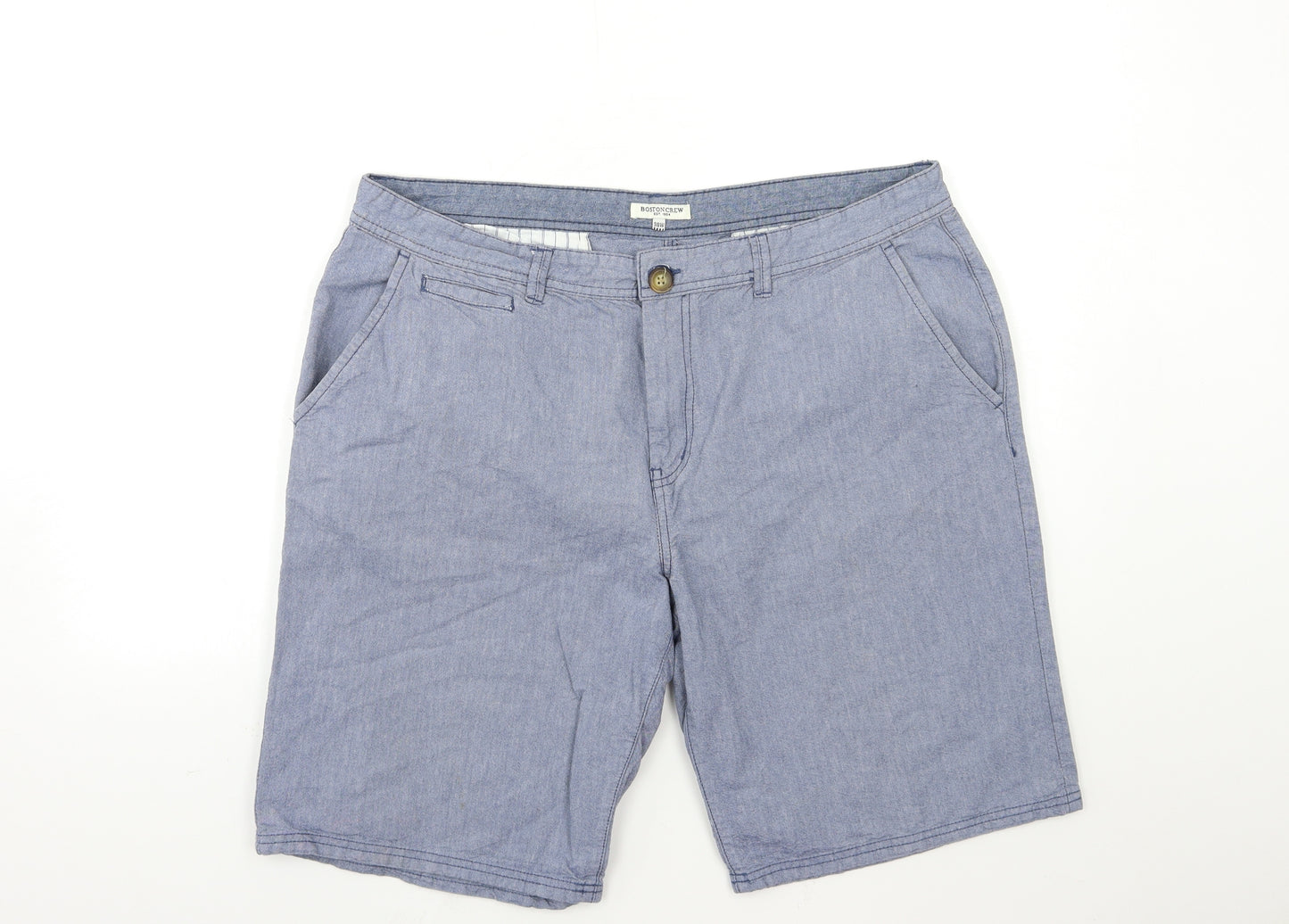 BOSTON CREW Mens Blue   Chino Shorts Size 38 in