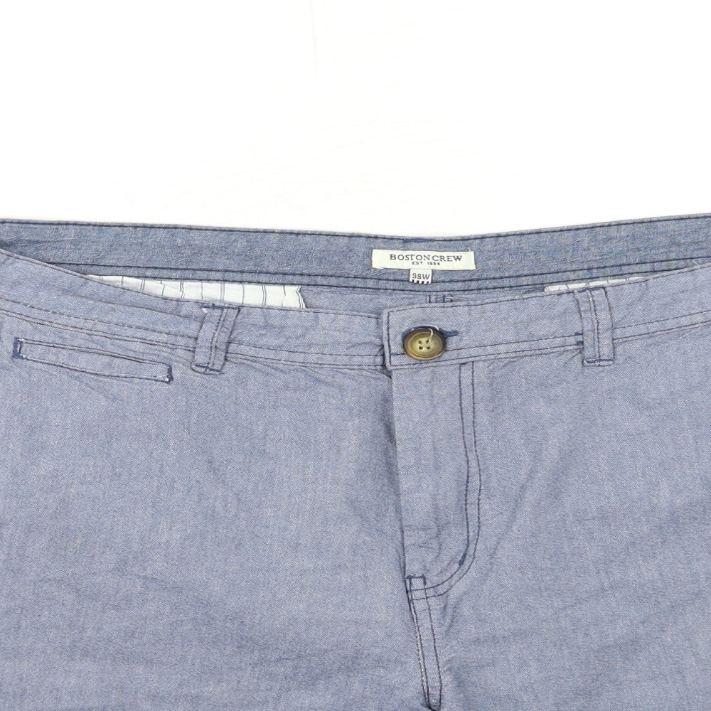 BOSTON CREW Mens Blue   Chino Shorts Size 38 in