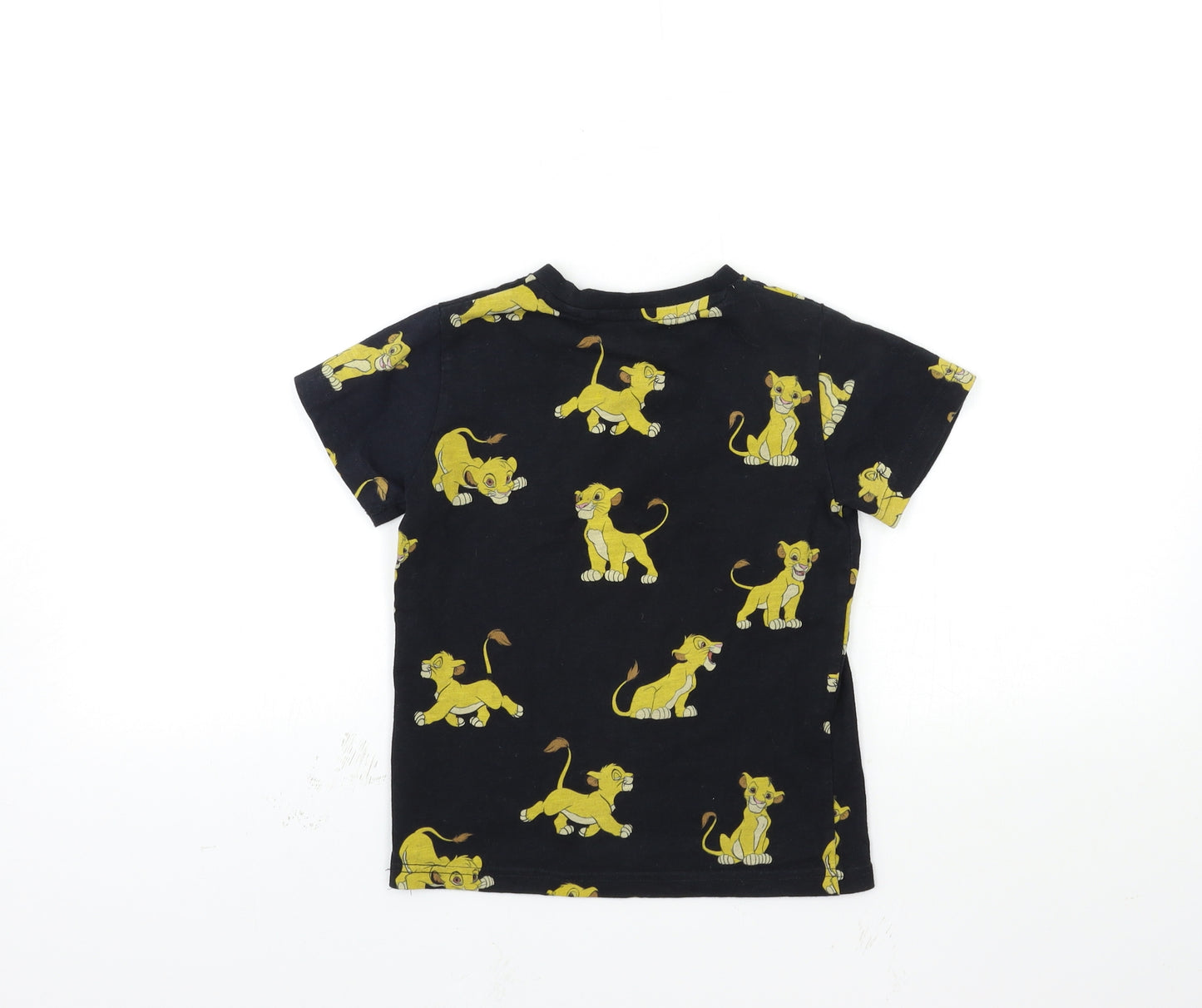 NEXT Boys Black Animal Print  Basic T-Shirt Size 4-5 Years  - Lion king