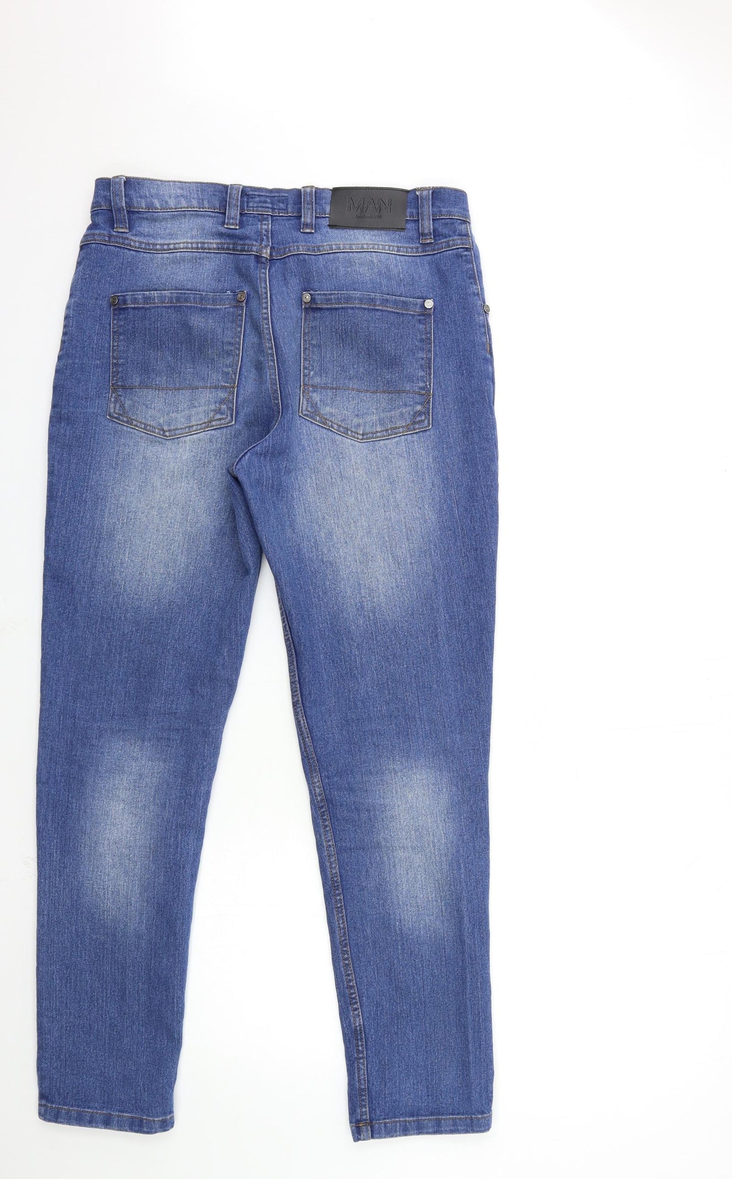 Boohoo Mens Blue  Denim Skinny Jeans Size 32 in L30 in