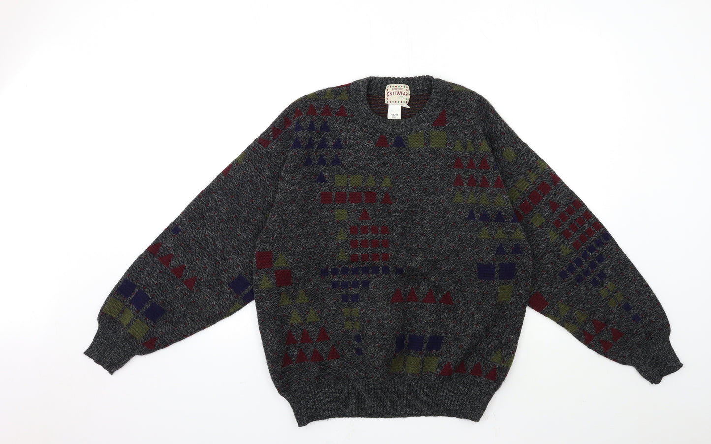genuine knitwear Mens Grey  Knit Pullover Jumper Size M