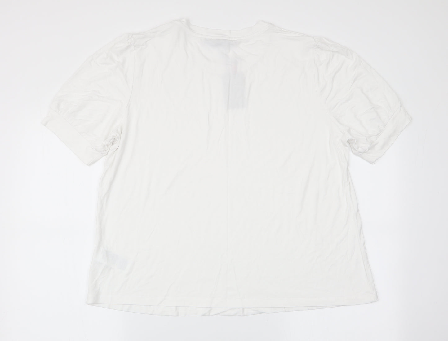 Oasis Womens White   Basic T-Shirt Size XL