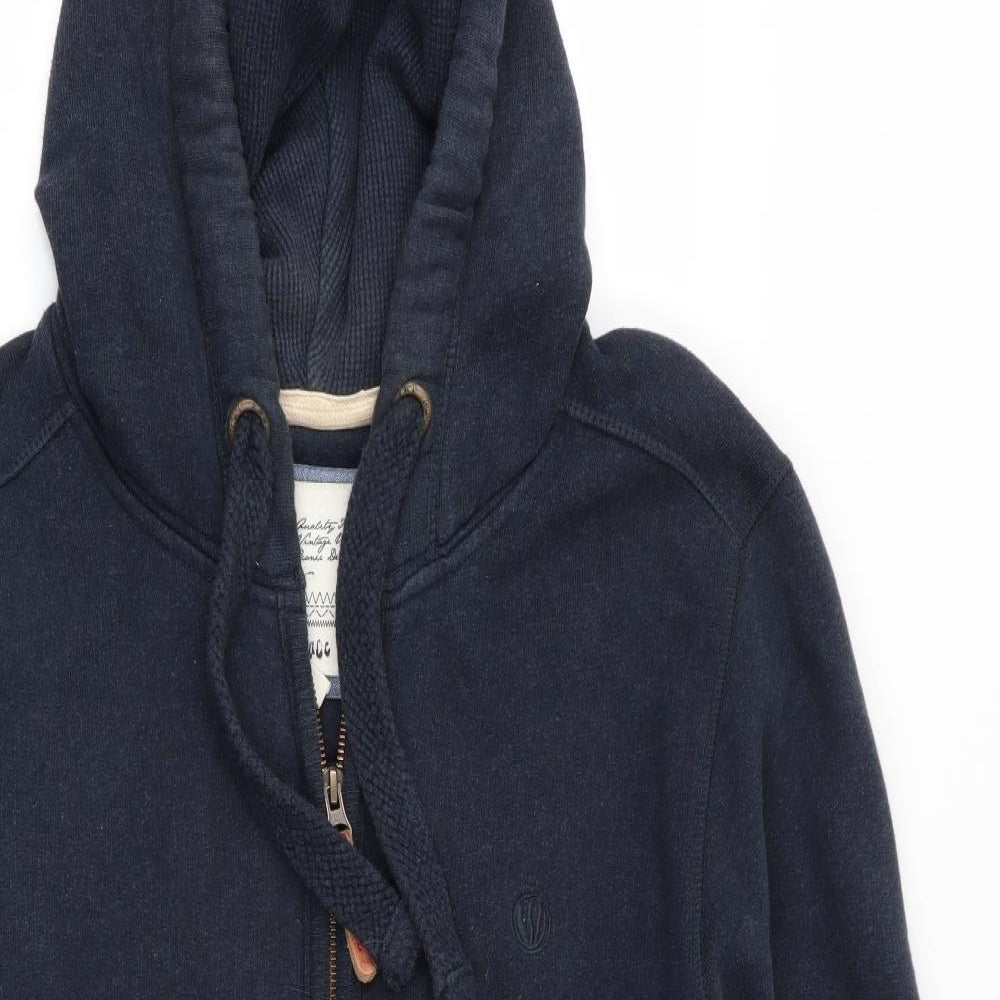 Fat Face Mens Blue   Full Zip Jumper Size S