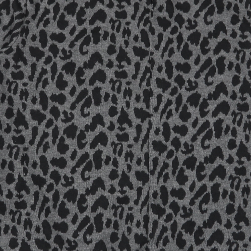 Warehouse Womens Multicoloured Animal Print  Basic T-Shirt Size 16