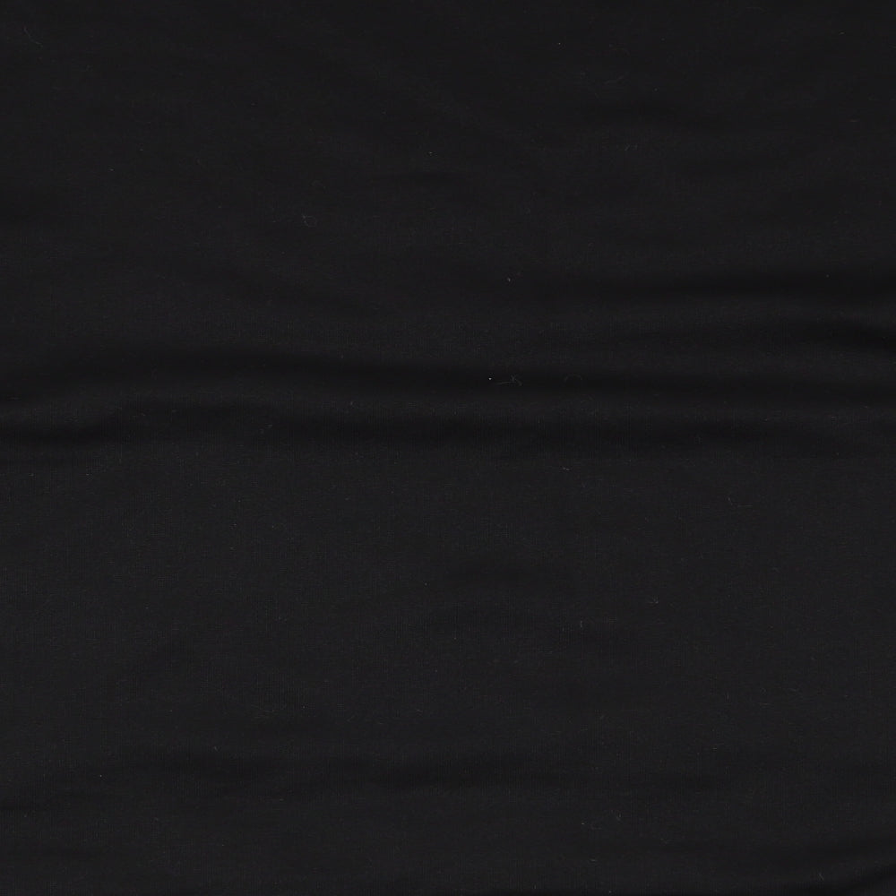 Boohoo Womens Black Animal Print  Pullover Jumper Size 16