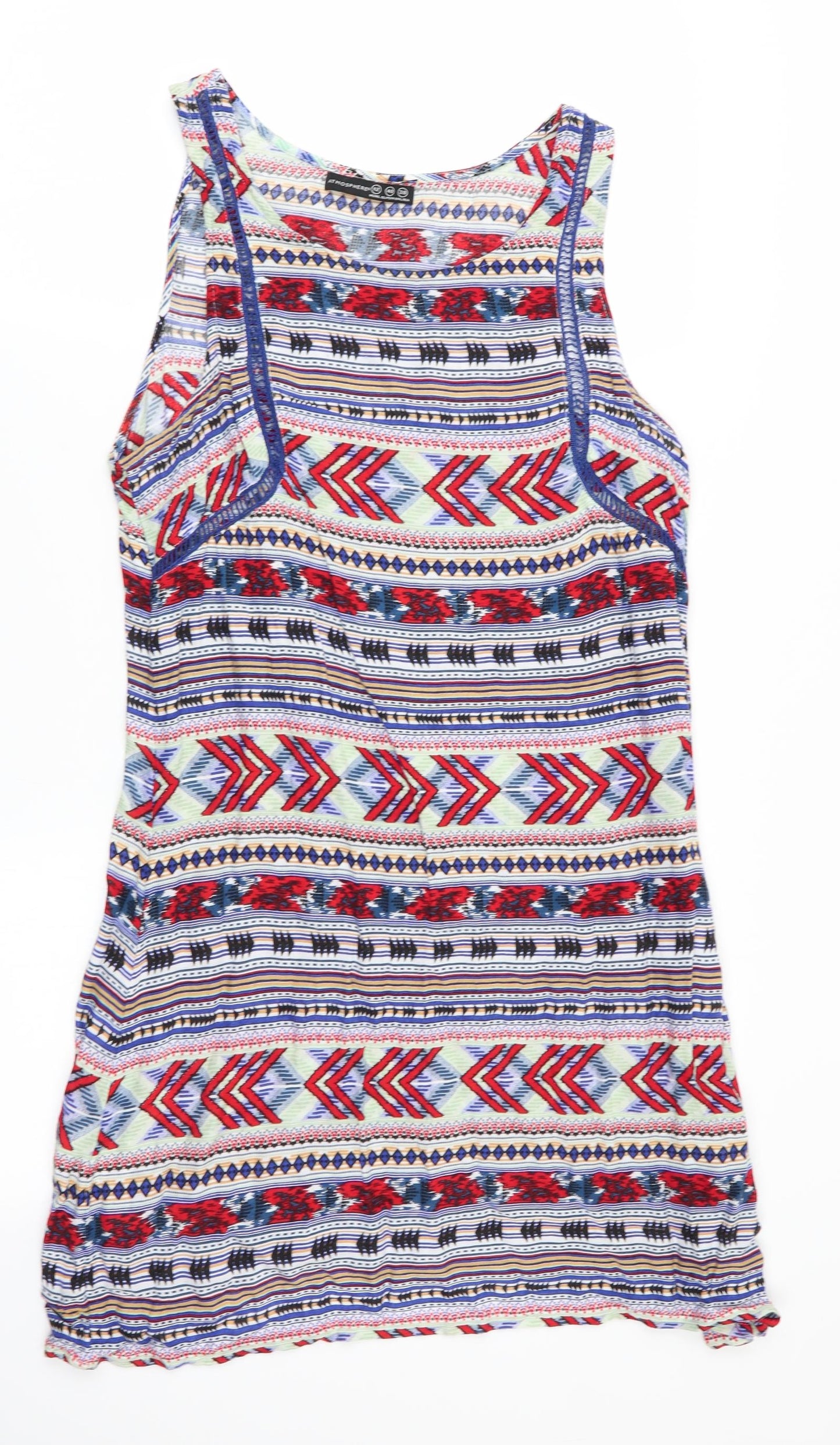 Primark Womens Multicoloured Geometric  Fit & Flare  Size 12