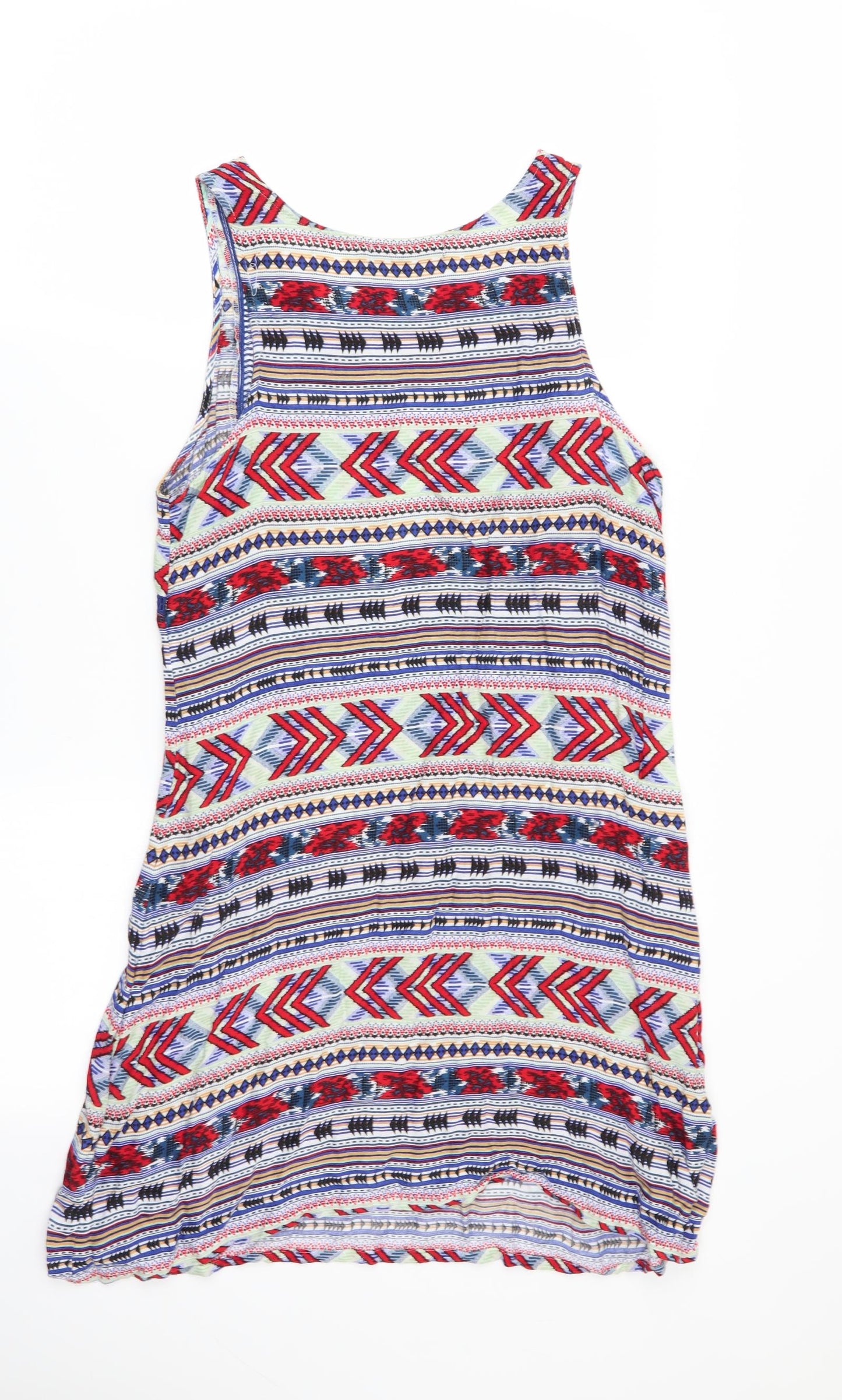 Primark Womens Multicoloured Geometric  Fit & Flare  Size 12