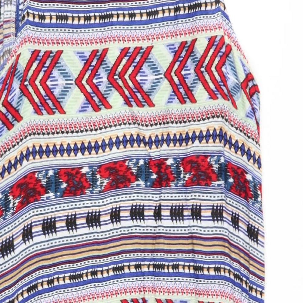 Primark Womens Multicoloured Geometric  Fit & Flare  Size 12