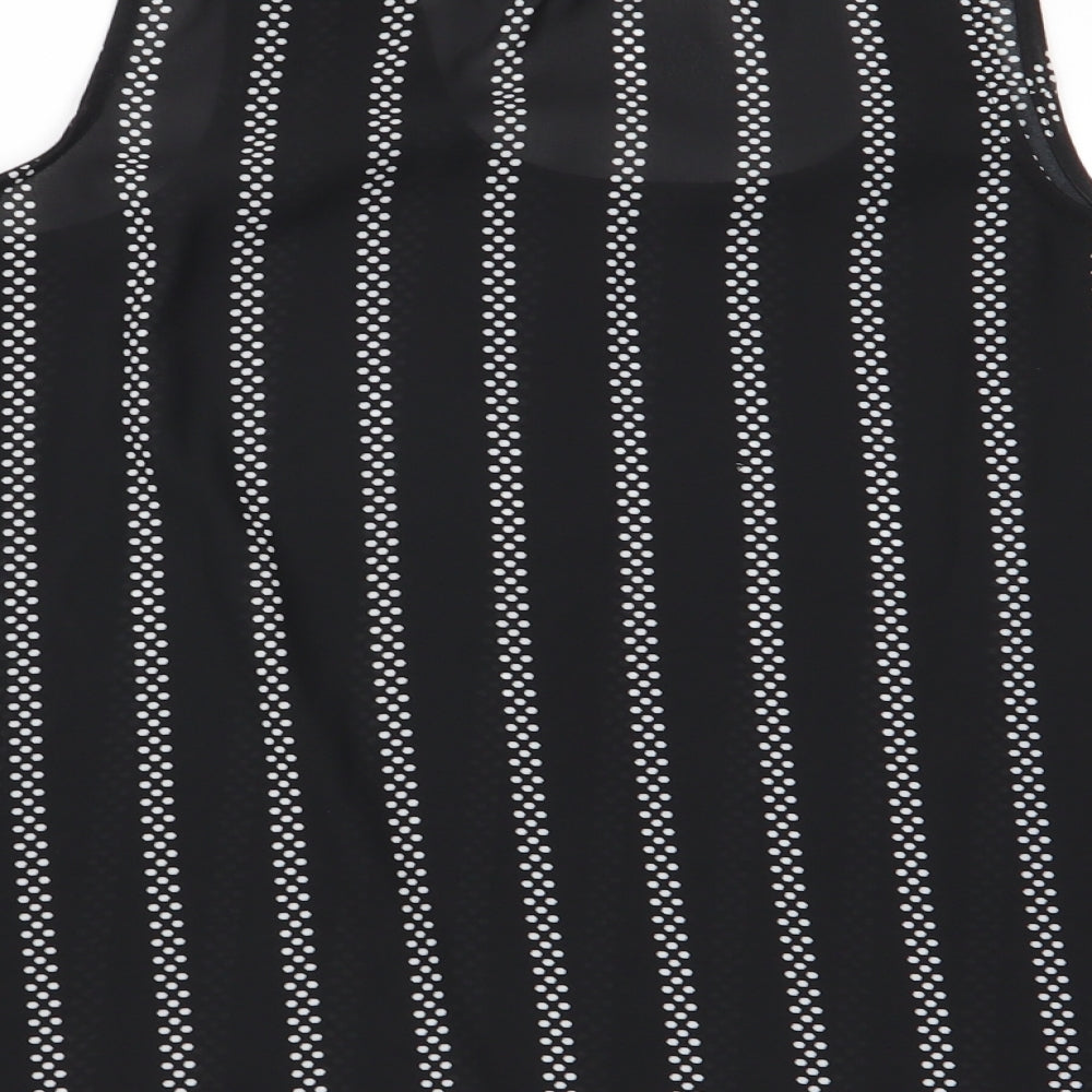 Primark Womens Black Geometric  Basic Blouse Size 10