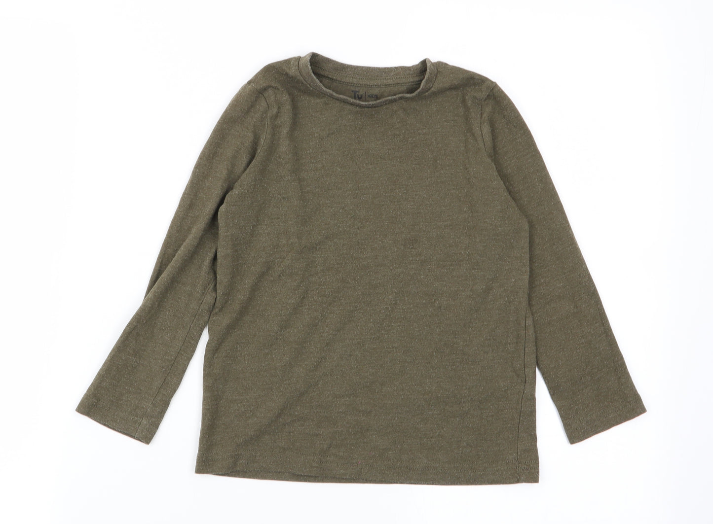 TU Boys Green   Basic T-Shirt Size 4 Years
