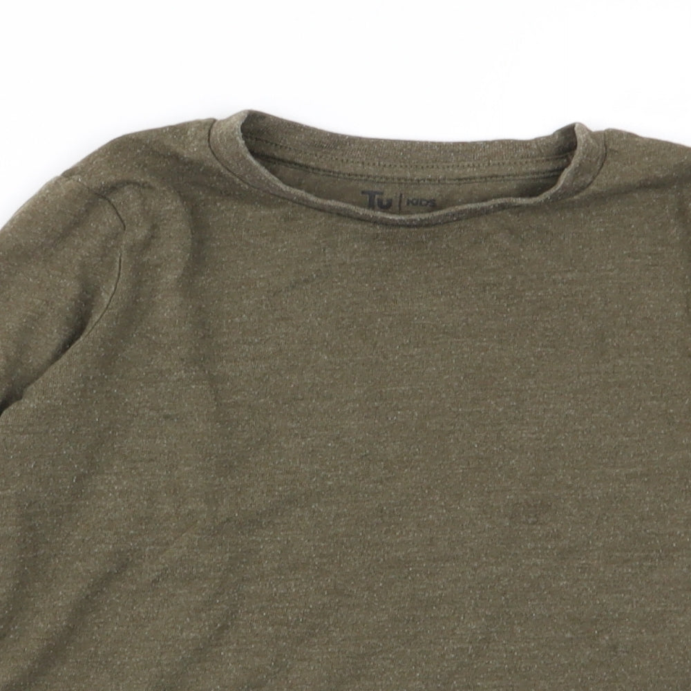 TU Boys Green   Basic T-Shirt Size 4 Years