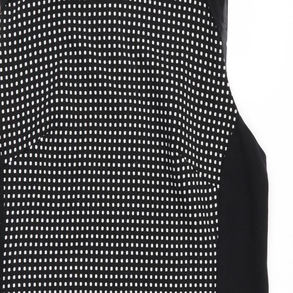NEXT Womens Black Polka Dot  Fit & Flare  Size 12