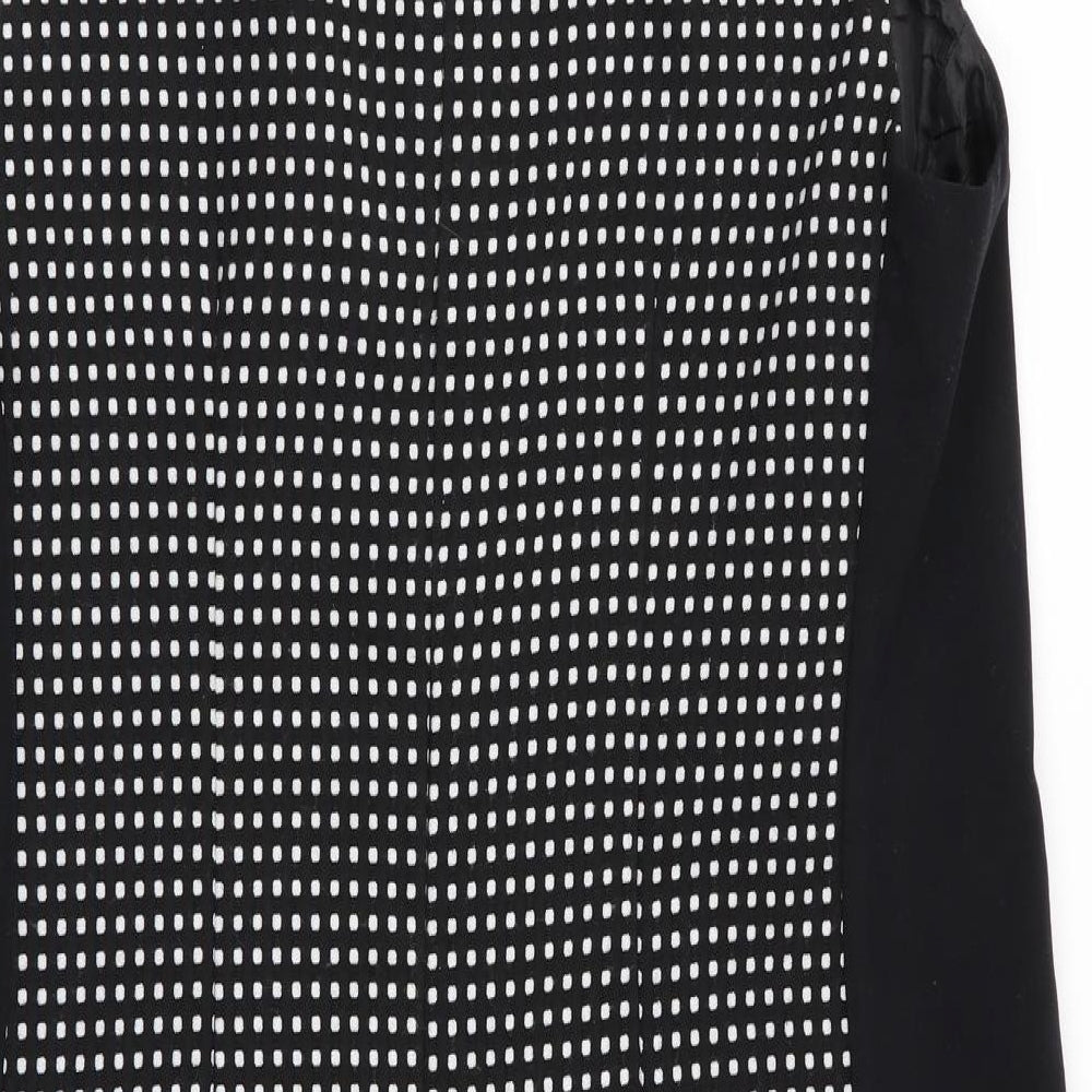 NEXT Womens Black Polka Dot  Fit & Flare  Size 12