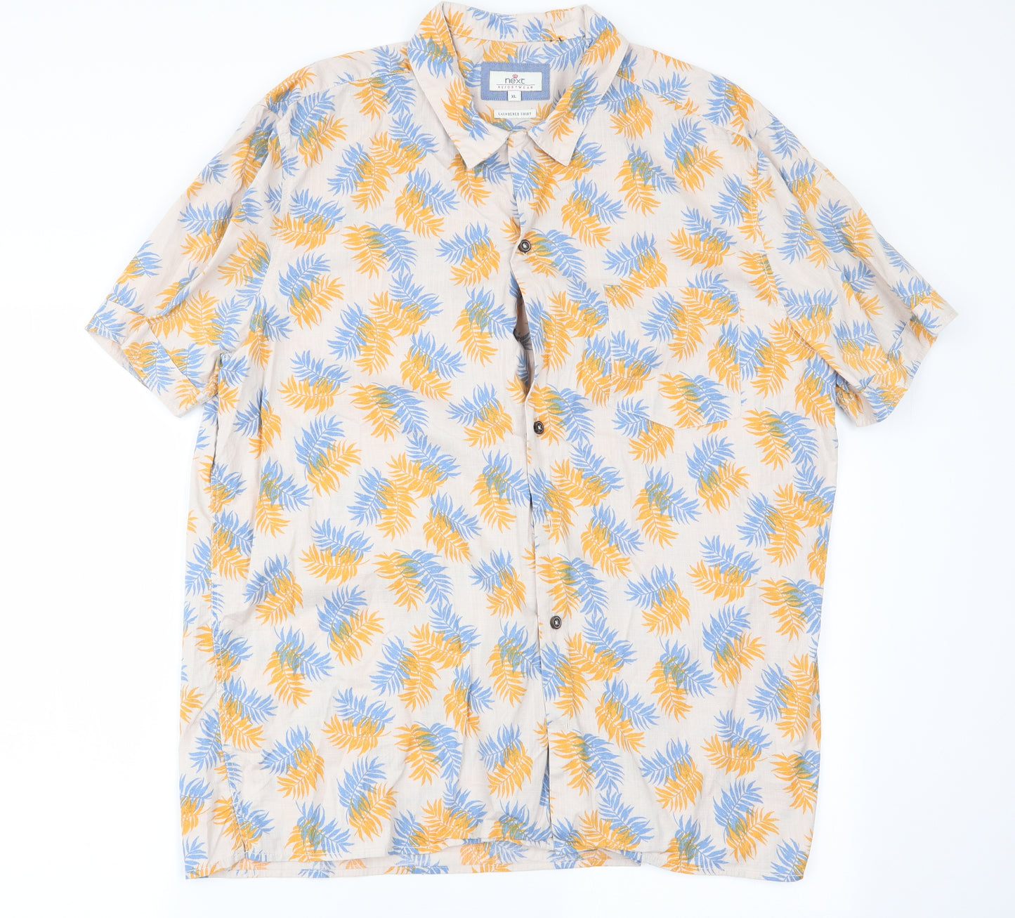 NEXT Mens Multicoloured Floral   Button-Up Size XL