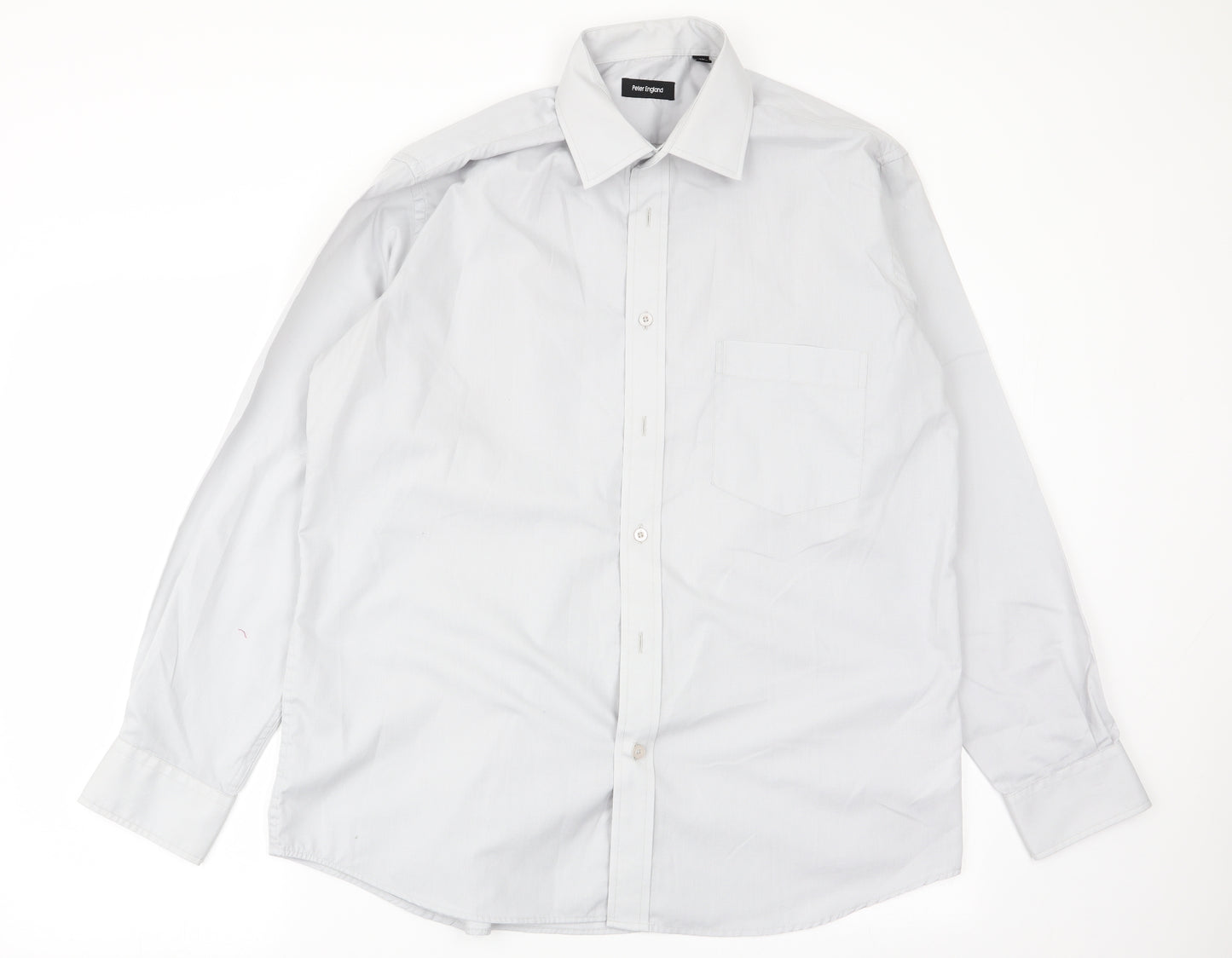 Peter England Mens Grey    Dress Shirt Size 16.5