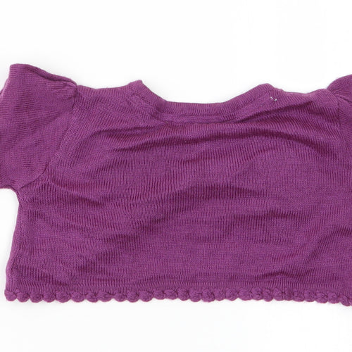 MINIMODE Girls Purple   Cardigan Jumper Size 9-12 Months