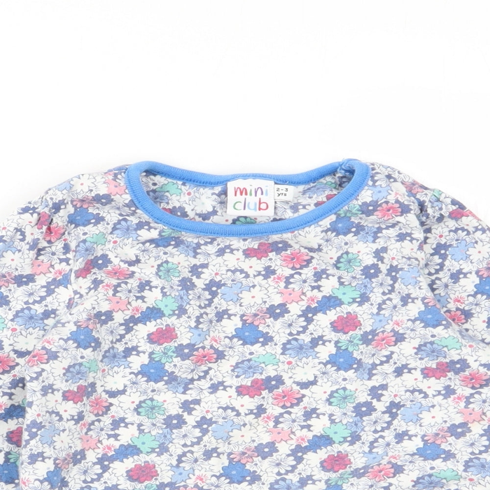 Mini Club Girls Multicoloured Floral  Basic T-Shirt Size 2-3 Years