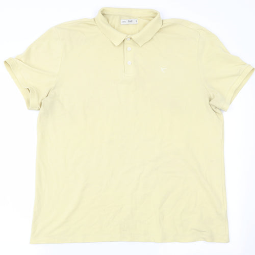 F&F Mens Yellow    Polo Size L