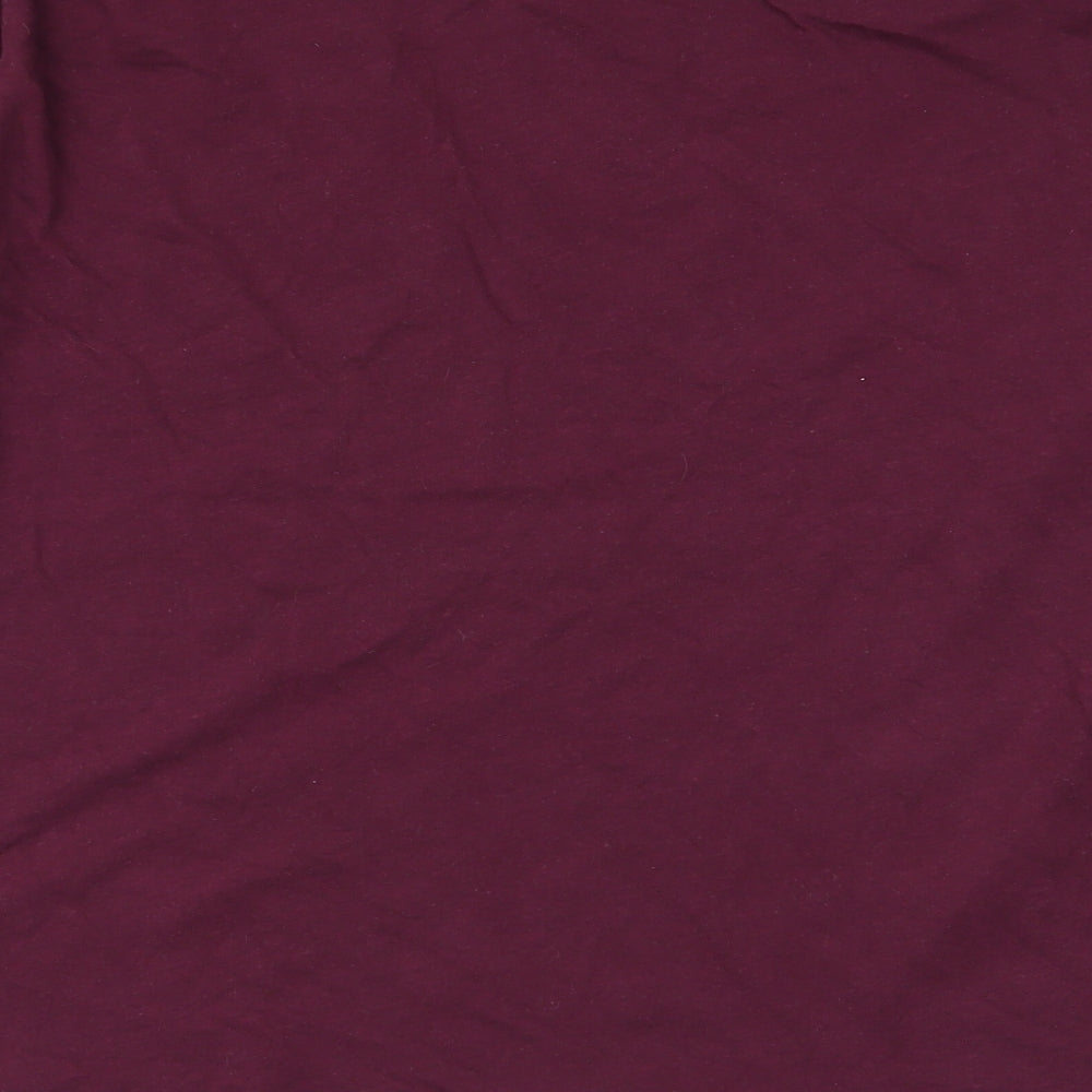 M&S Womens Purple Solid  Top Pyjama Top Size M