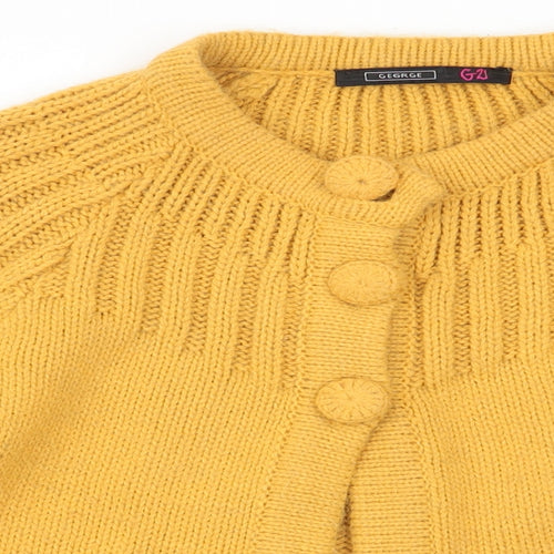Asda George Womens Yellow   Cardigan Jumper Size 8