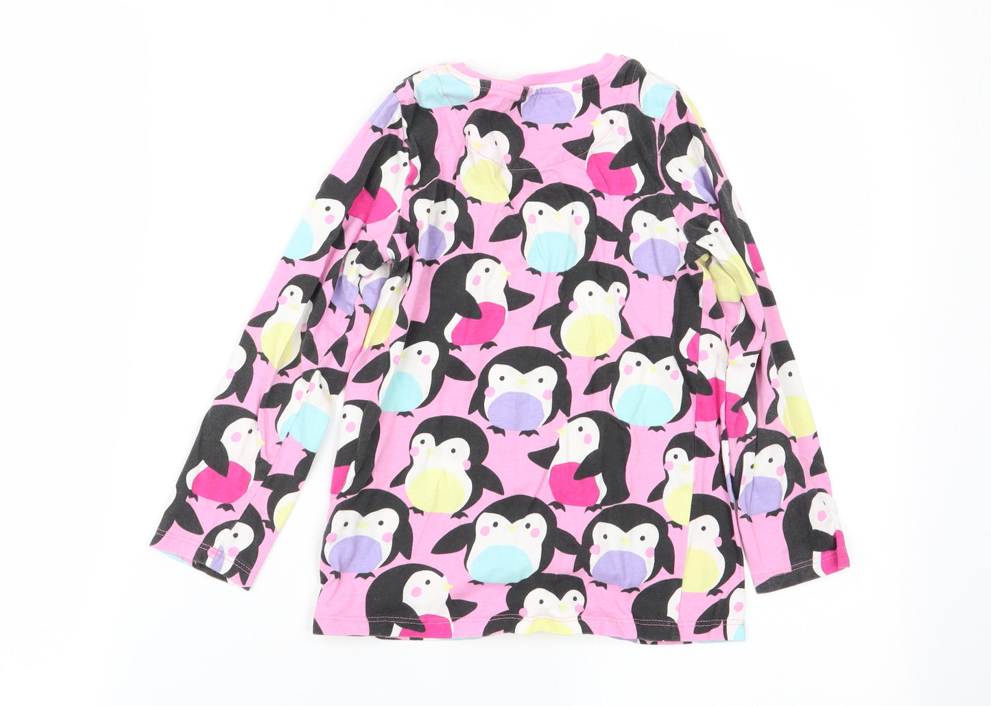M&S Girls Multicoloured Animal Print  Basic T-Shirt Size 5-6 Years