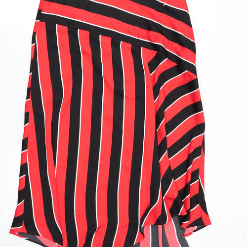 F&F Womens Multicoloured Striped  Flare Skirt Size 14