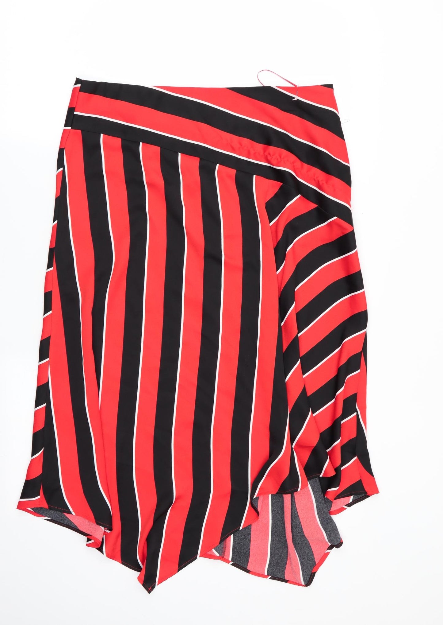 F&F Womens Multicoloured Striped  Flare Skirt Size 14