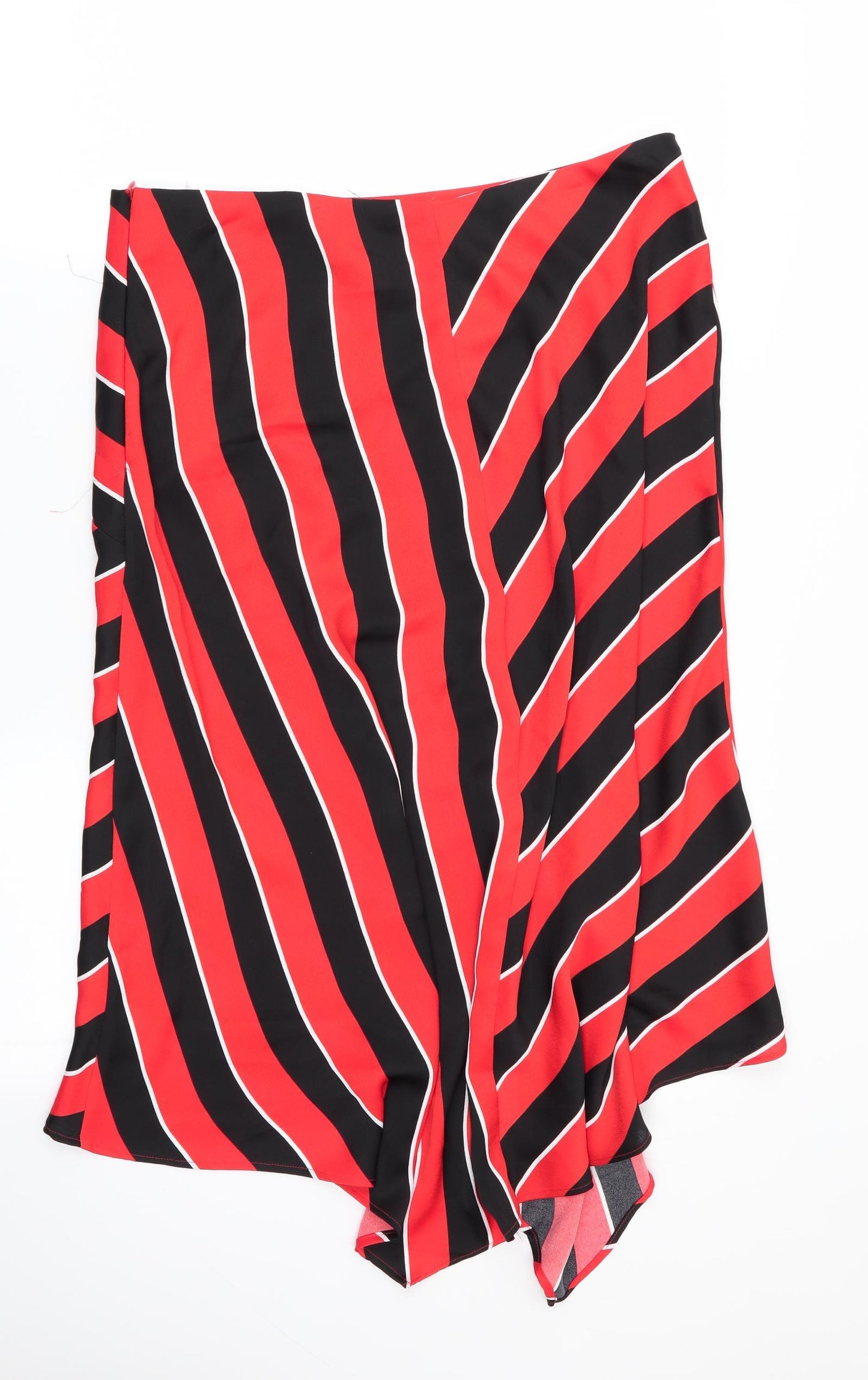 F&F Womens Multicoloured Striped  Flare Skirt Size 14