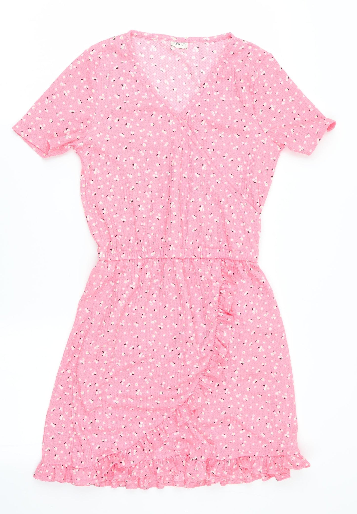 F&F Girls Purple Floral  Fit & Flare  Size 13-14 Years
