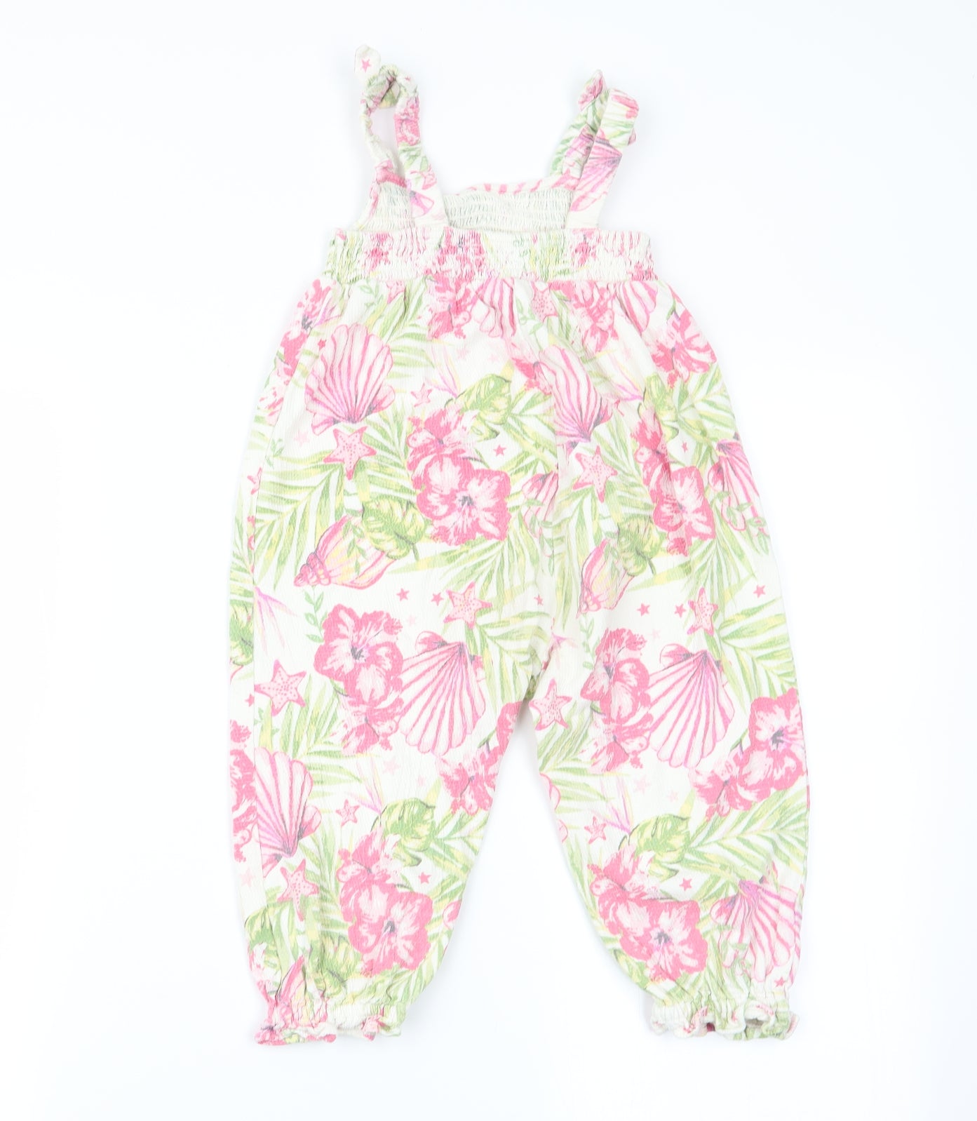 Asda George Girls Multicoloured Floral  Jumpsuit One-Piece Size 2-3 Years