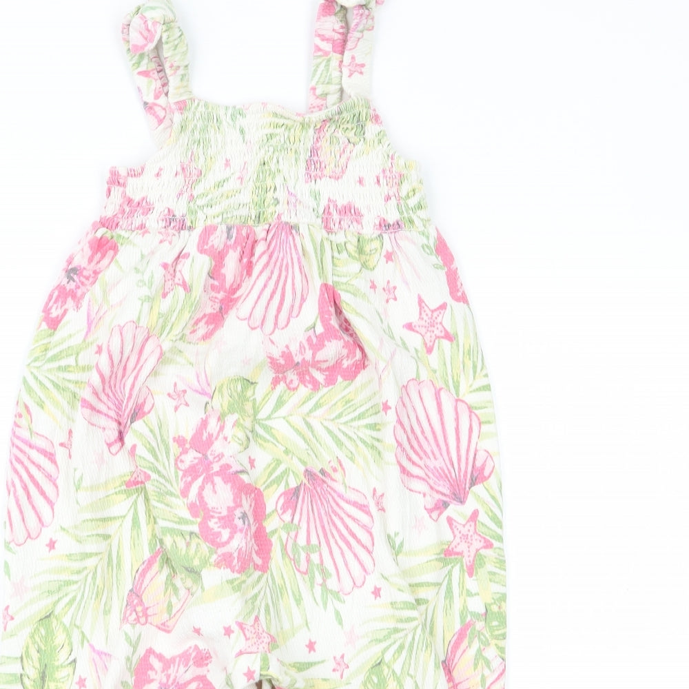 Asda George Girls Multicoloured Floral  Jumpsuit One-Piece Size 2-3 Years