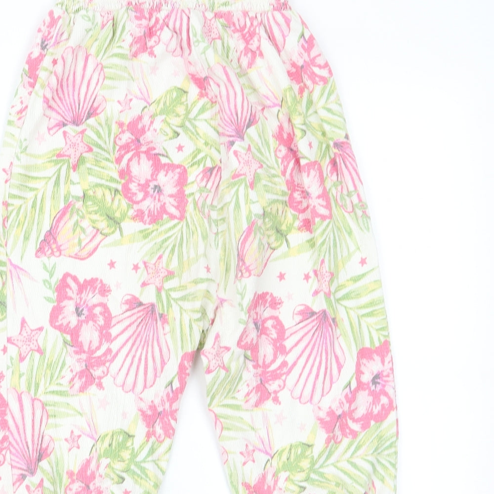 Asda George Girls Multicoloured Floral  Jumpsuit One-Piece Size 2-3 Years