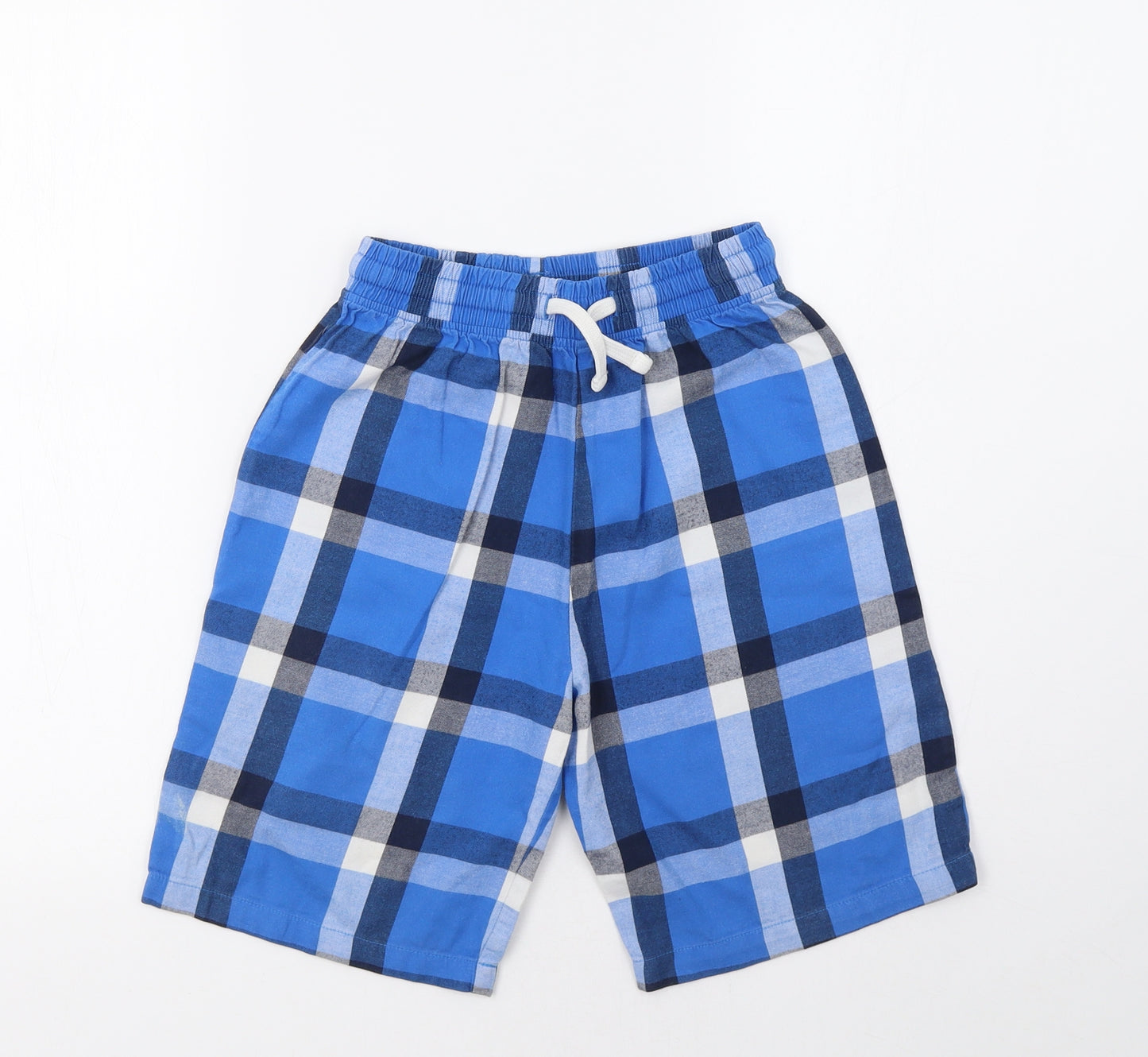 NEXT Boys Blue Check  Sweat Shorts Size 10 Years