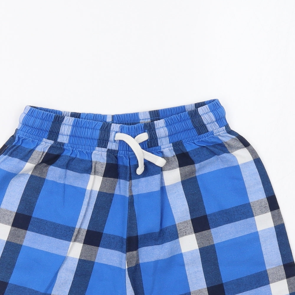 NEXT Boys Blue Check  Sweat Shorts Size 10 Years