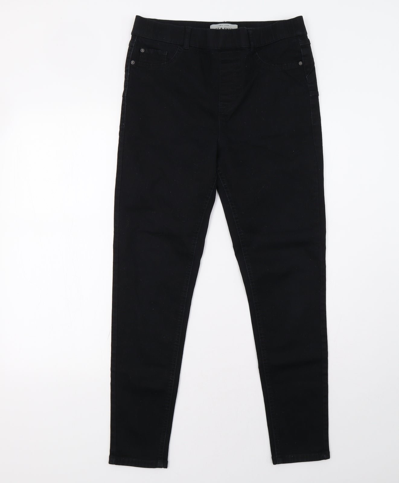New Look Womens Black  Denim Jegging Trousers Size 14 L30 in