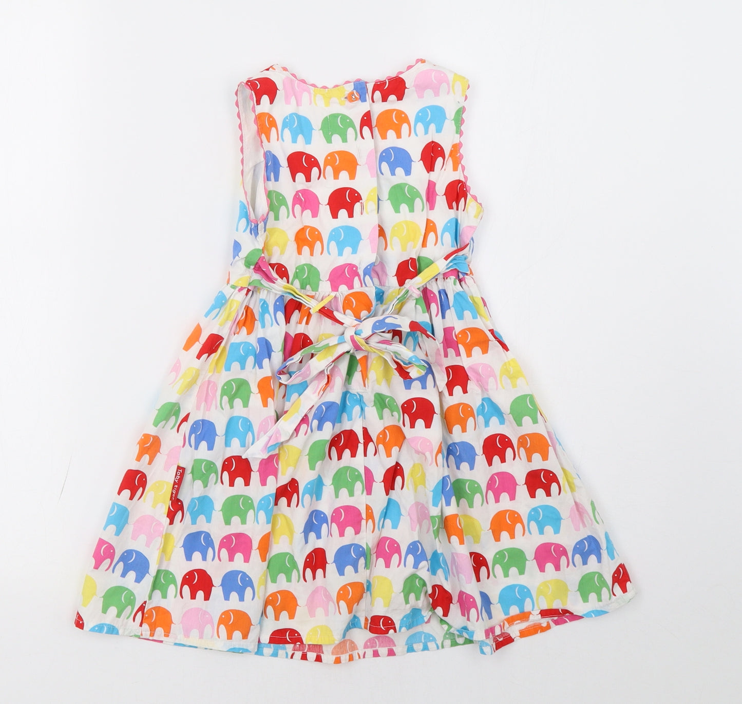 Toby Tiger Girls Multicoloured Polka Dot  A-Line  Size 2 Years