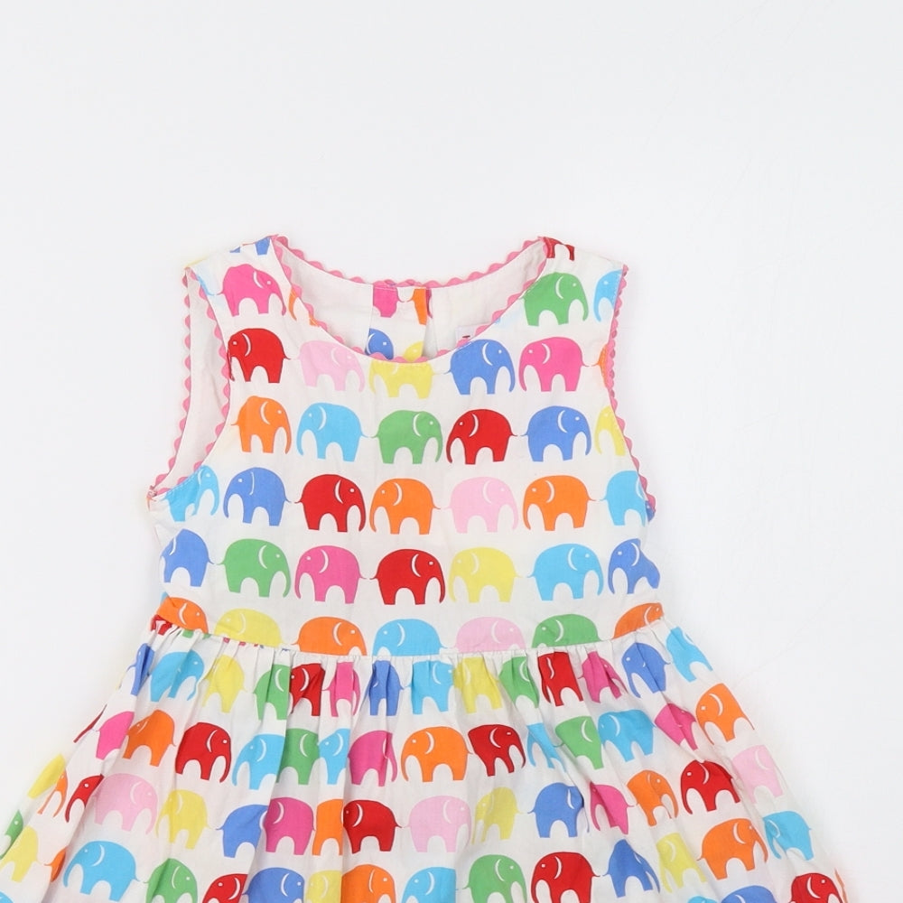 Toby Tiger Girls Multicoloured Polka Dot  A-Line  Size 2 Years