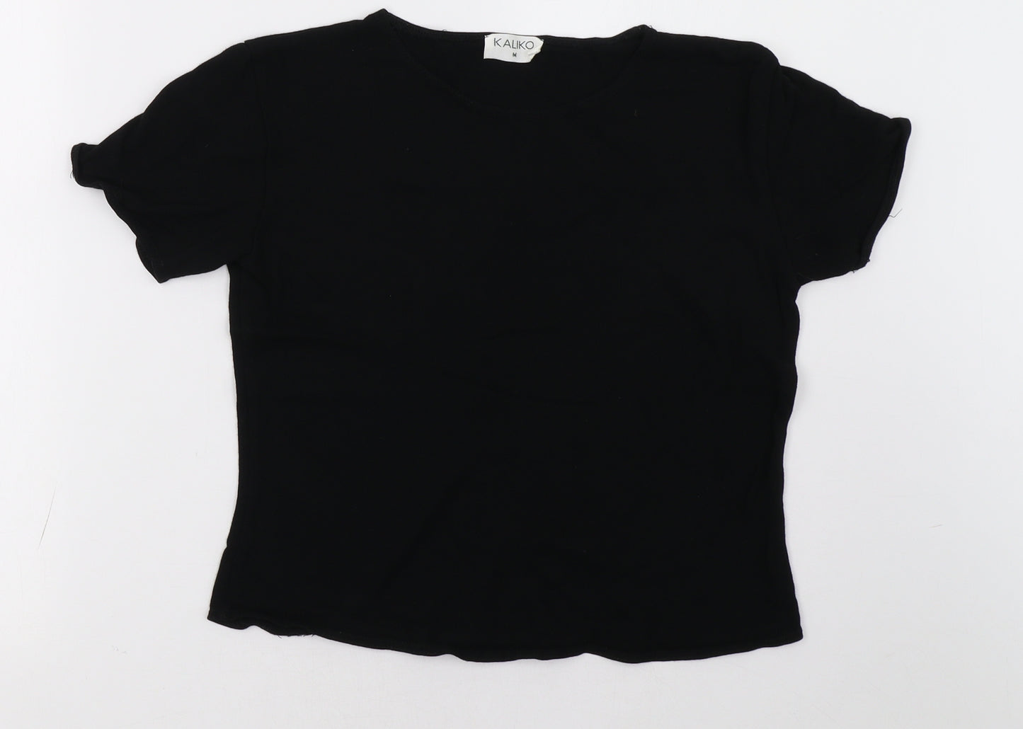 Kaliko Womens Black   Cropped T-Shirt Size M