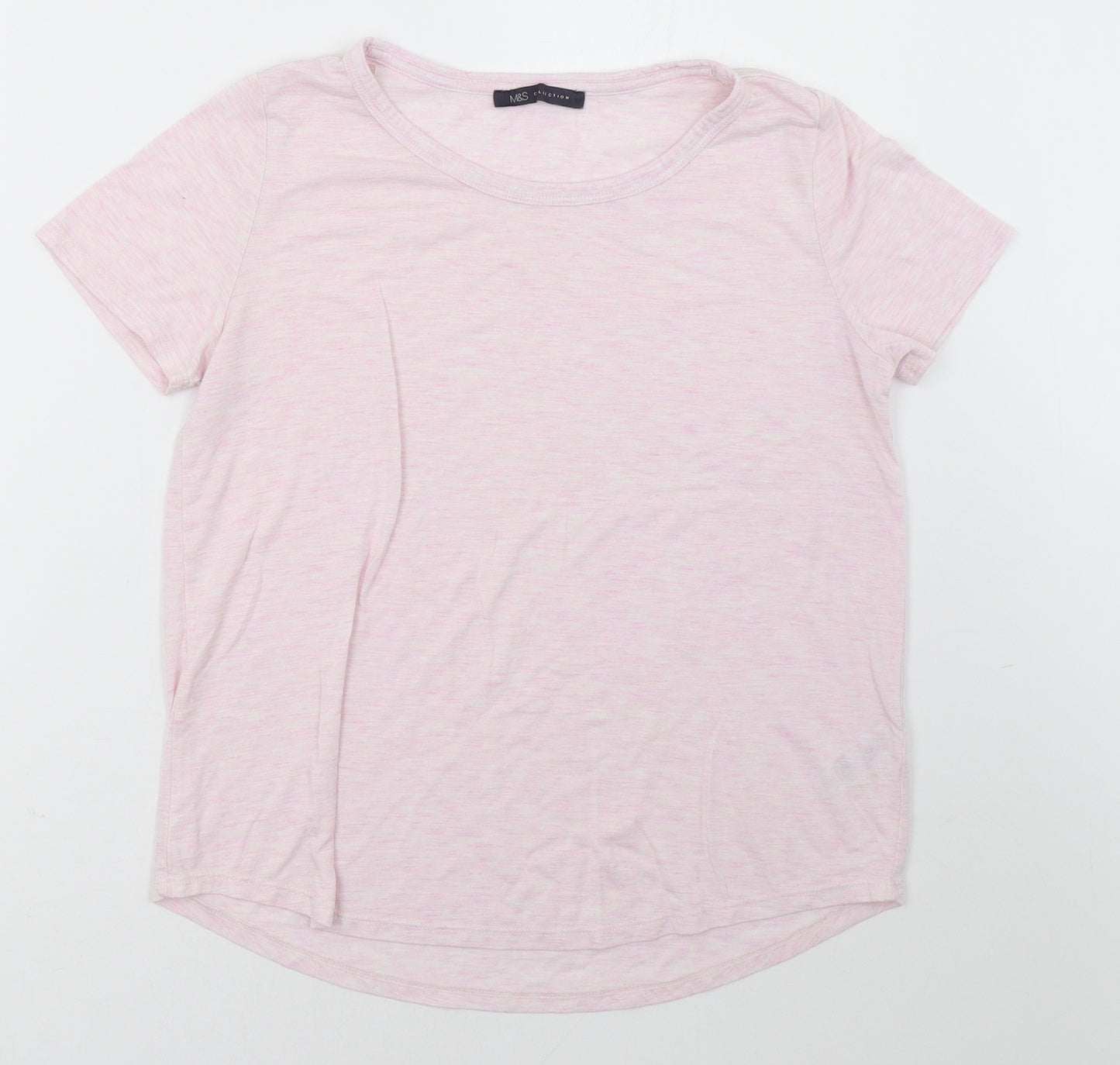 Marks and Spencer Womens Pink   Basic T-Shirt Size 12