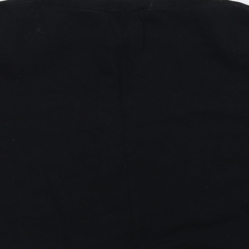 Miss Selfridge Womens Black   Cropped T-Shirt Size S