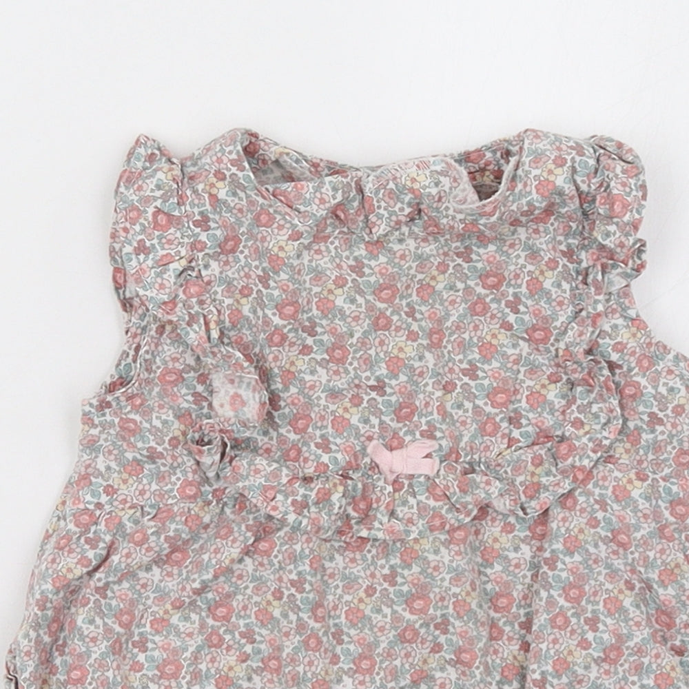 Matalan Girls Pink Floral  Basic Casual Size 6-9 Months